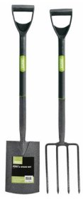 (image for) DRAPER BLACK CARBON STEEL FORK AND SPADE SET