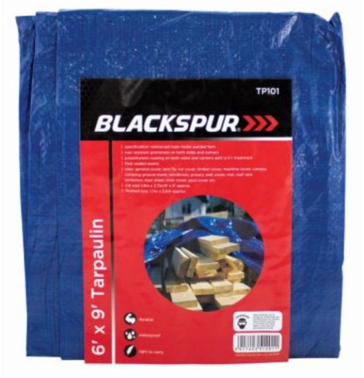 (image for) BLACKSPUR TARPAULIN BLUE-6'X9'