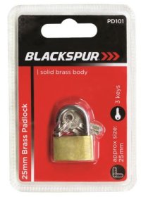 (image for) BLACKSPUR BRASS PADLOCK -25MM