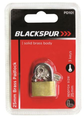 (image for) BLACKSPUR BRASS PADLOCK -25MM
