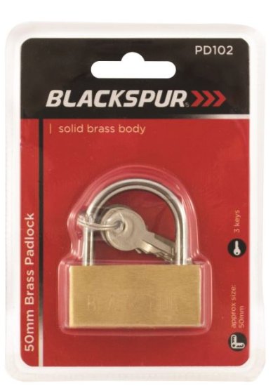 (image for) BALCKSPUR BRASS PADLOCK-50MM