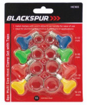 (image for) BLACKSPUR HOSE CLAMPS SET WITH TAPS 8PCS-6-25MM