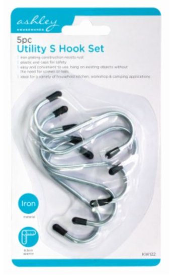 (image for) ASHLEY STAINLESS STEEL HOOK SET -5S