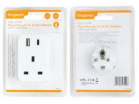 (image for) KINGAVON UK TO EU TRAVEL ADAPTOR -13AMP