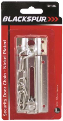 (image for) BLACKSPUR SECURITY DOOR CHAIN NICKEL PLATED -110MM