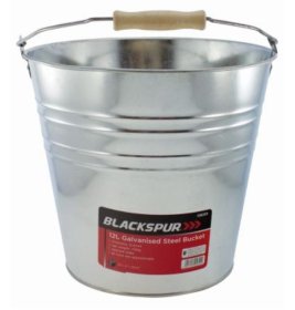 (image for) BLACKSPUR GALVANISED STEEL BUCKET - 12L