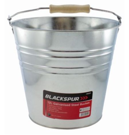 (image for) BLACKSPUR GALVANISED STEEL BUCKET - 12L