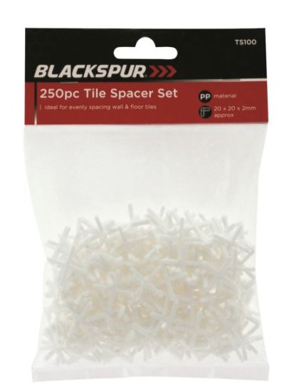 (image for) BLACKSPUR TILE SPACER SET 250PCS - 2MM