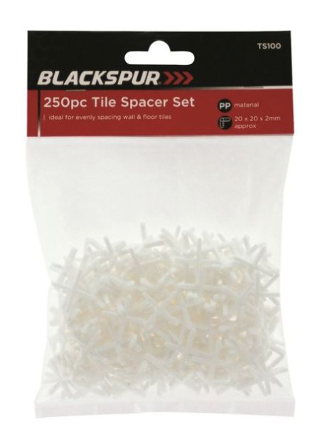 (image for) BLACKSPUR TILE SPACER SET 250PCS - 2MM