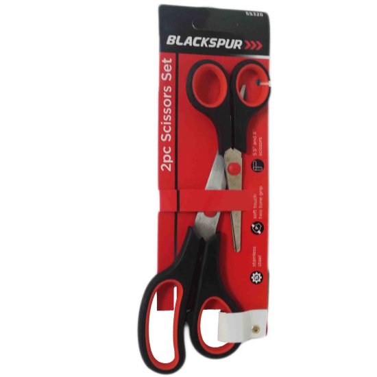 (image for) BLACKSPUR STAINLESS STEEL SCISSORS SET 2PCS