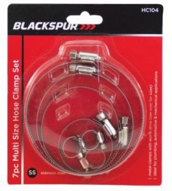 (image for) BLACKSPUR HOSE CLAMP SET 7PCS - 6-114