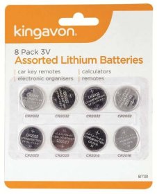 (image for) KINGAVON LITHIUM BATTERIES ASSORTED - 8PK