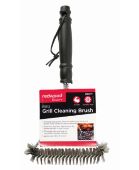 (image for) REDWOOD BBQ GRILL CLEANING BRUSH - 30X16X3CM