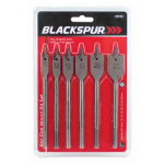 (image for) BLACKSPUR FLAT WOOD BIT SET 6PCS