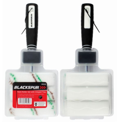 (image for) BLACKSPUR PAINT ROLLER SET WITH INTEGRAL TRAY - 6S
