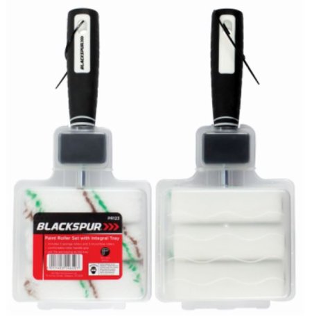 (image for) BLACKSPUR PAINT ROLLER SET WITH INTEGRAL TRAY - 6S