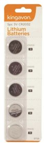 (image for) KINGAVON LITHIUM BATTERIES CR2032 -5S