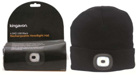(image for) KINGAVON USB BLACK HEADLIGHT HAT -4SMD