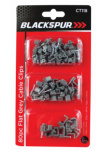 (image for) BLACKSPUR FLAT GREY CABLE CLIPS -80S