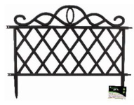 (image for) GREEN BLADE PLASTIC BLACK GARDEN BORDER FENCE -48CM
