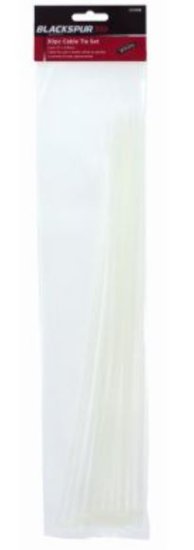 (image for) BLACKSPUR CABLE TIE SET WHITE 30S -15""