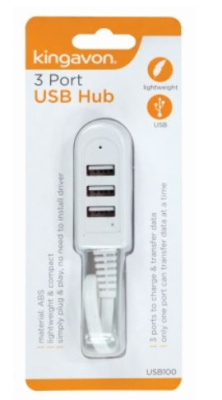 (image for) KINGAVON 3PORT USB HUB