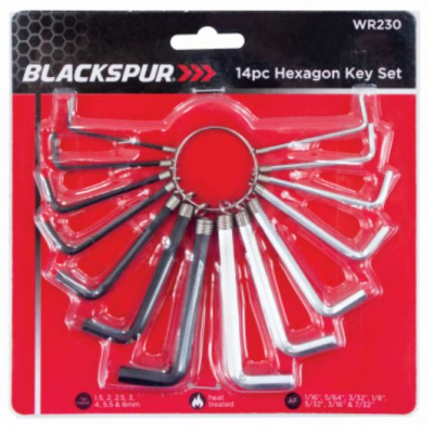 (image for) BLACKSPUR HEXAGON KEY SET 14PC