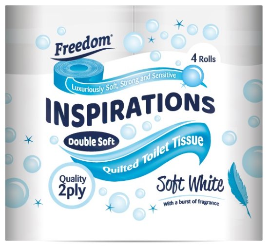 (image for) FREEDOM T/ROLL PERF WHITE 2PLY
