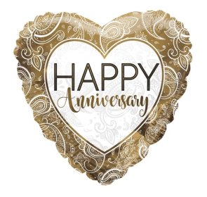 (image for) FOIL BALLOON 'H/ANIVERSARY'GOL