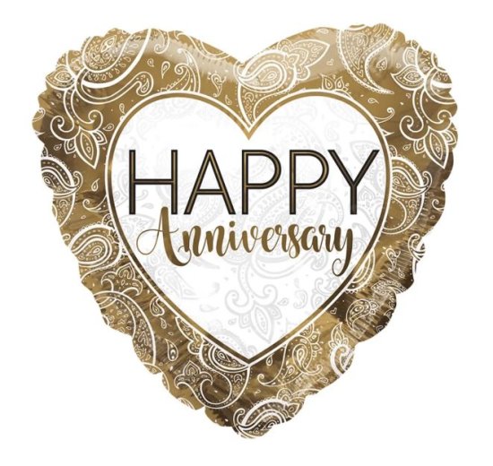 (image for) FOIL BALLOON 'H/ANIVERSARY'GOL