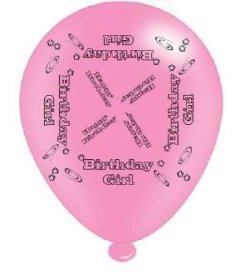 (image for) APAC BALLOON B'DAY GIRL 8PK