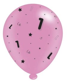 (image for) APAC BALLOON B'DAY 1 PINK 8PK