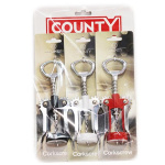 (image for) COUNTY CARD WINGED CORKSCREW ASSORTED-LW70