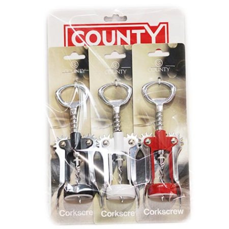 (image for) COUNTY CARD WINGED CORKSCREW ASSORTED-LW70