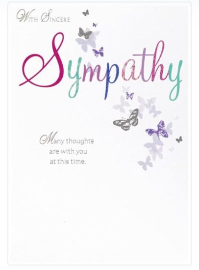 (image for) SEL CARD WITH SINCERE SYMPATHY