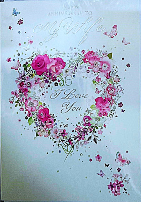 (image for) SEL CARD HAPPY ANNIVERS WIFE