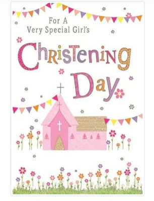 (image for) SEL CARD CHRISTENING DAY GIRL - STD