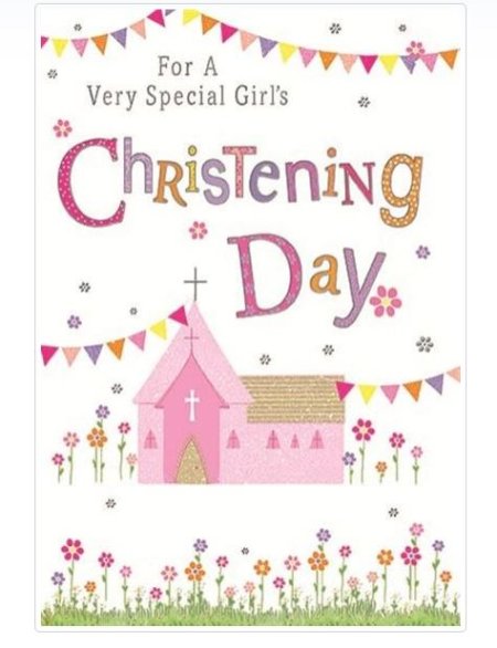 (image for) SEL CARD CHRISTENING DAY GIRL - STD