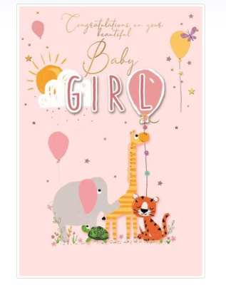 (image for) SEL CARD ON YOUR BABY GIRL - STD