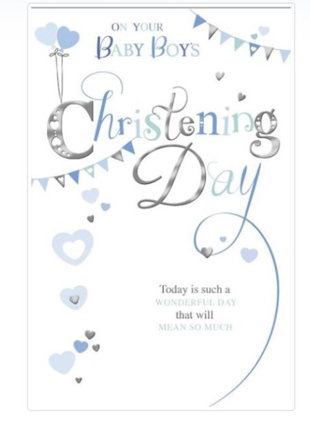 (image for) SEL CARD CHRISTENING DAY BOY - STD