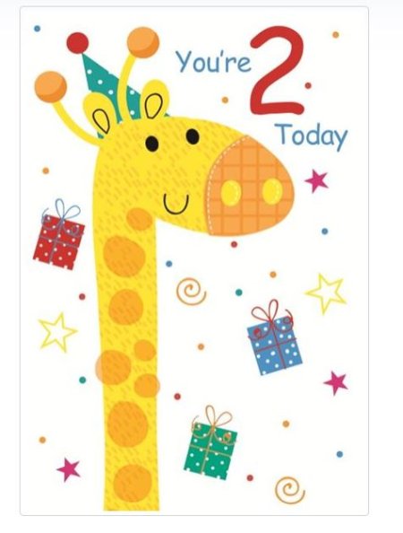 (image for) SEL BIRTHDAY CARD AGE 2 BOY - STD