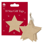 (image for) XMAS GIFT TAGS KRAFT STAR