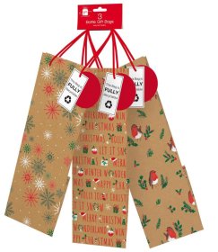 (image for) XMAS GIFT BOTTLE BAG 3S - BOTTLE 