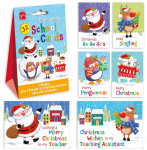 (image for) XMAS CARDS SCHOOL SANTA - 32S 