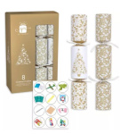 (image for) XMAS CRACKER CREAM&GOLD 8S - 12" 