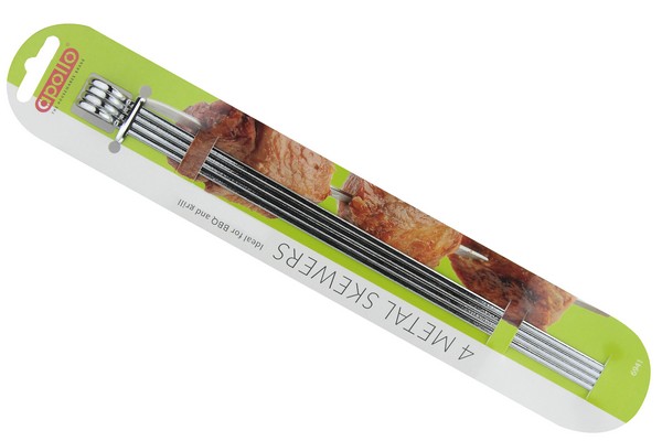 (image for) APOLLO FLAT METAL SKEWERS SET4 - 30CM