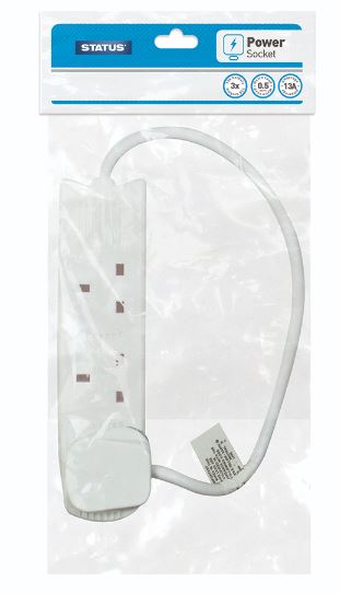 (image for) STATUS 3 WAY EXTENSION LEAD - 0.5M