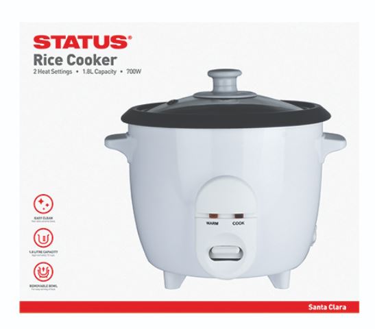(image for) STATUS ROUND RICE COOKER WHITE 700W - 1.8L