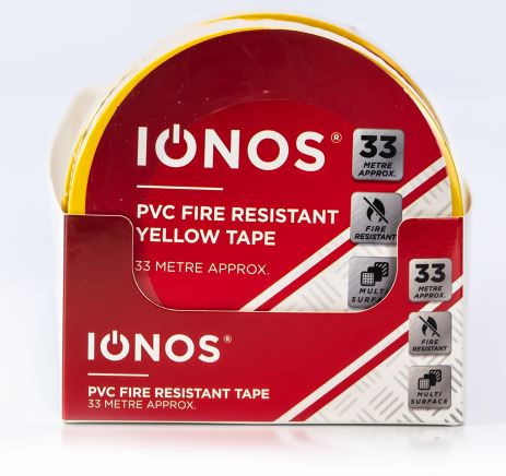 (image for) STATUS IONOS PVC FIRE RESISTANT YELLOW TAPE - 33M