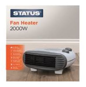 (image for) STATUS FLAT FAN HEATER 2 HEET SETTINGS WHITE - 2000W